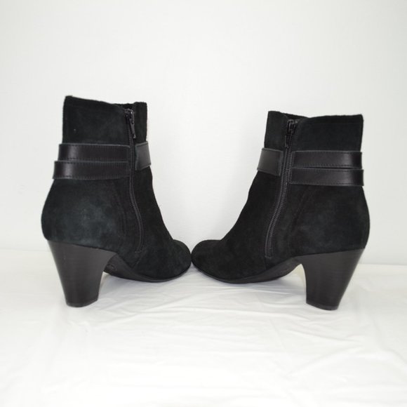 Sofft Nadra Heeled Ankle Boot Booties, Black Suede, Women's 7.5 - Picture 5 of 8
